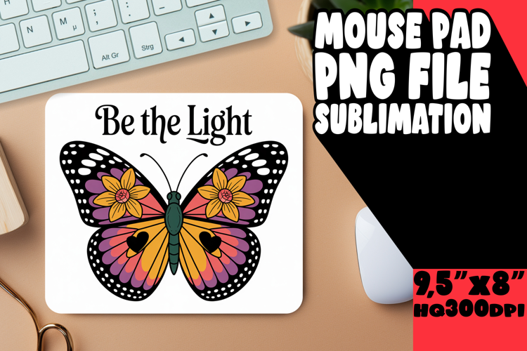 LUMINOUS mouse PAD Creative Design, Butterfly