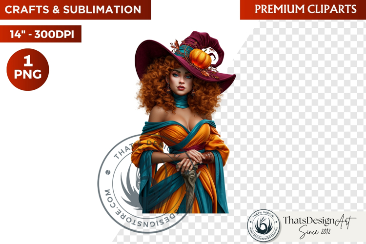Autumn Witchcraft Clipart - Amber Spells witch PNG