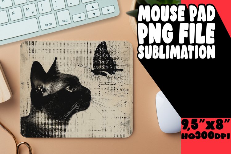 Lovely Cat Pattern Mouse Mat example image 1