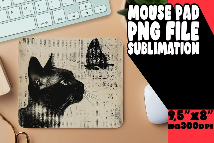 Lovely Cat Pattern Mouse Mat