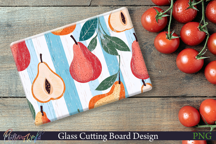 Cutting Board Design | Stripes | pears