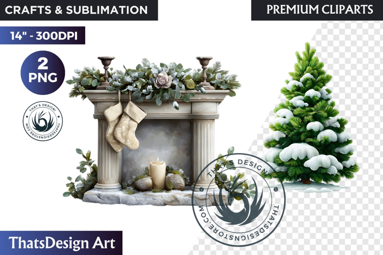 Watercolor Winter Landscape Snowy Cabin Illustration png