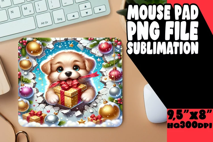 Joyful 3D Hole in Wall Desk Pad