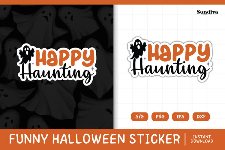 Funny Halloween Sticker | Happy Haunting