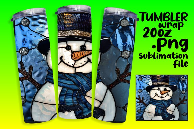Winter Holiday 3D Snowman Tumbler Wrap