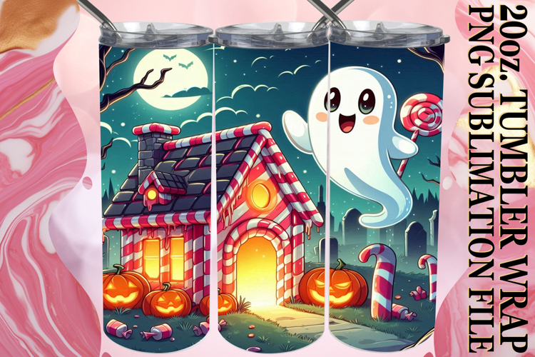 Bright Mornings 20oz tumbler wrap, Ghost