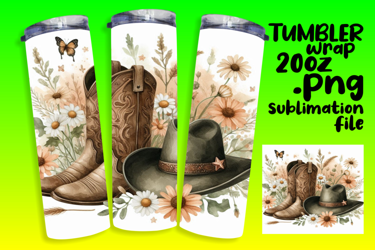 TRENDY 20oz Sublimation Tumbler , Western