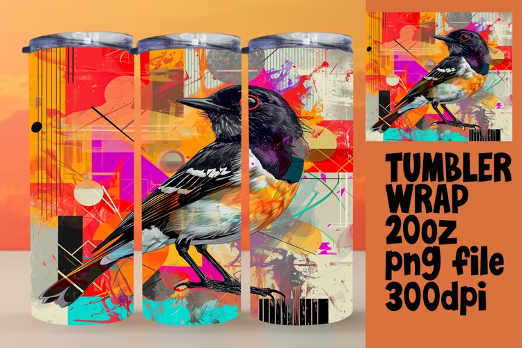 Floral Bird Sublimation Wrap