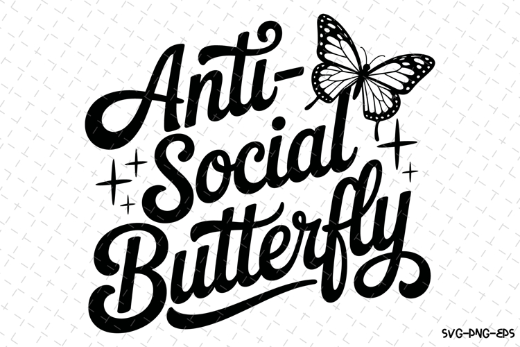 Antisocial Butterfly Svg Image 5