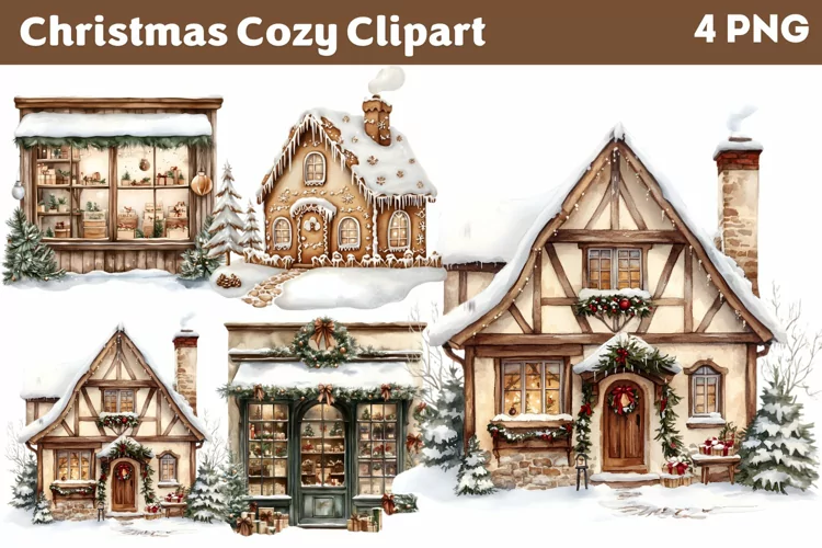 Cozy Christmas Clipart PNG