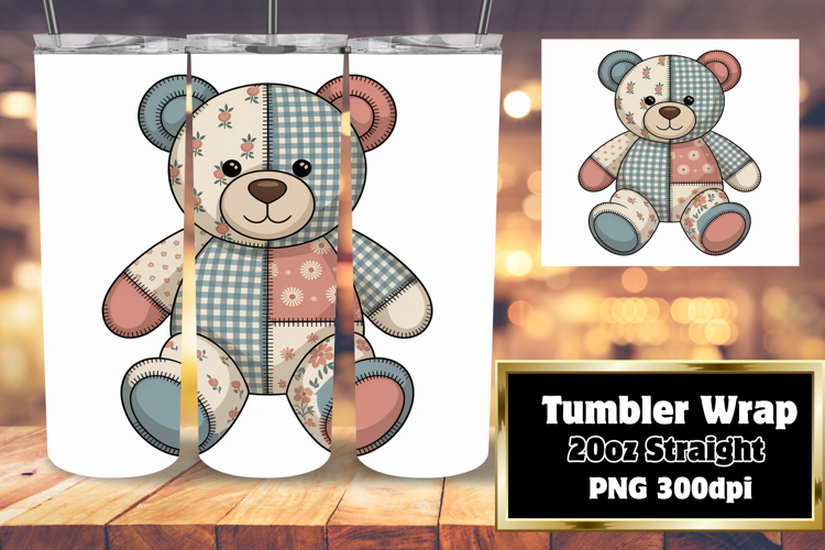 GRACEFUL 20oz Tumbler Wrap for DIY , Cute Bear