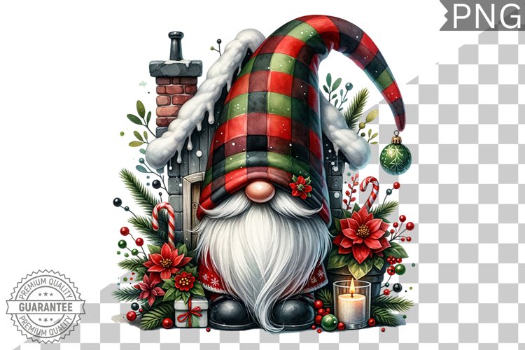 Christmas Gnome Sublimation - Clipart PNG Design