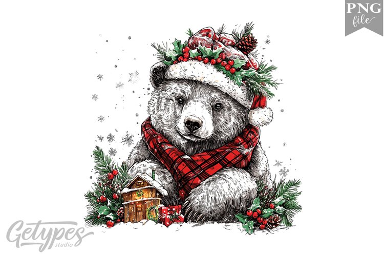 Christmas Bear Clipart Image 21