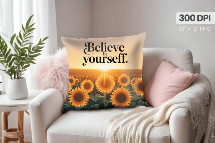 Inspirational Quotes Pillow PNG Motivational PNG Sublimation