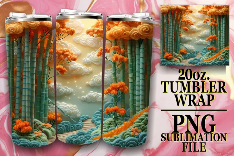 Spring Landscape 3D Beauty Tumbler Wrap - 20oz