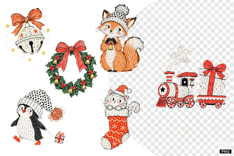 Doodle Christmas Clipart