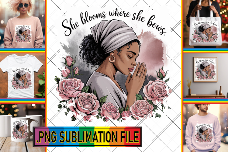 Timeless TOTE BAG Designs PNG, Praying Woman