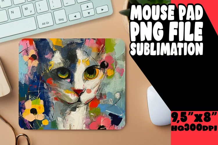 Amusing Cat Sublimation Desk Pad