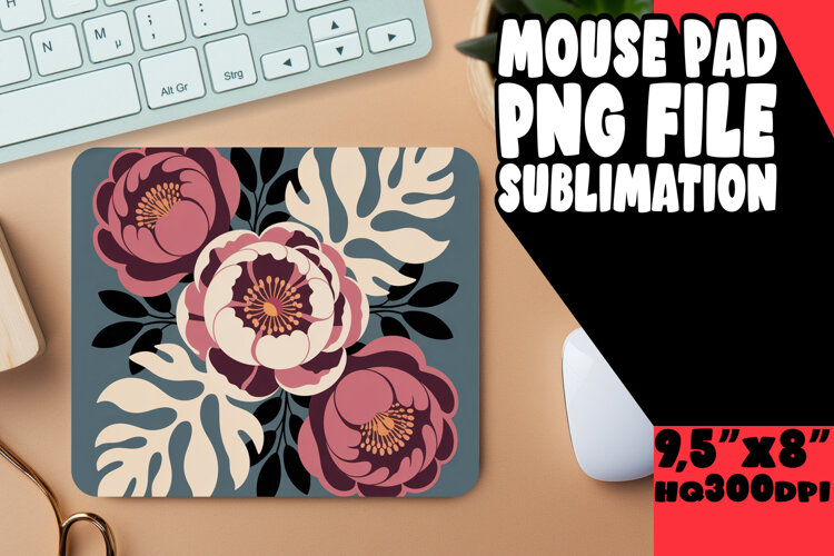 Bright MOUSE MAT Artistic Ideas, Flowers example image 1