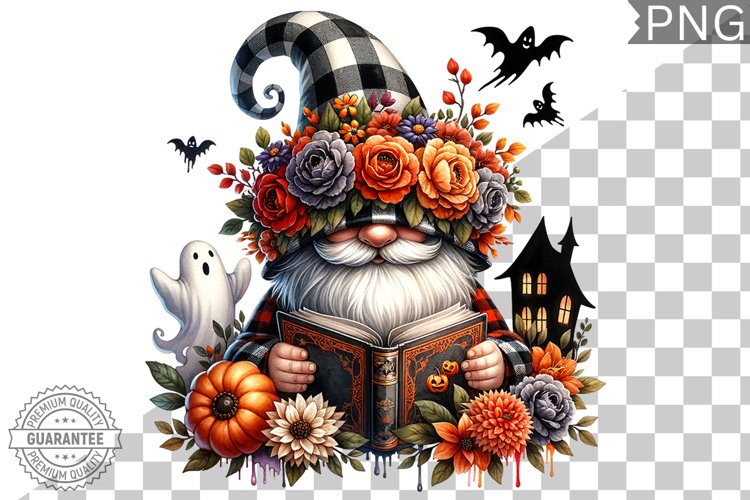 Halloween Gnome Sublimation - Clipart PNG Design