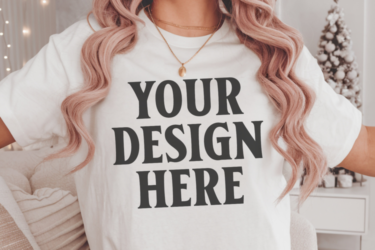 Ivory Christmas Comfort Colors 1717 Mockups, CC 1717 m