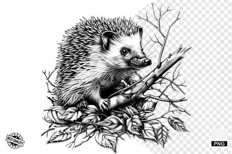 Black and White Halloween Autumn Clipart example image 1