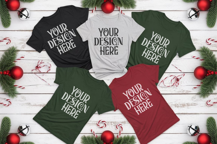 Christmas Family Matching Group T-Shirt Mockup