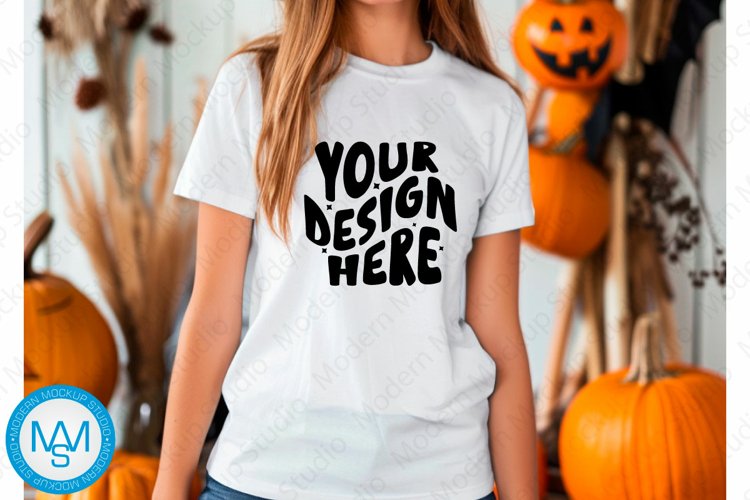 White Tshirt Mockup Image 6