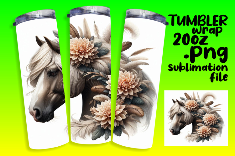 20oz Sublimation Design Download , Horse