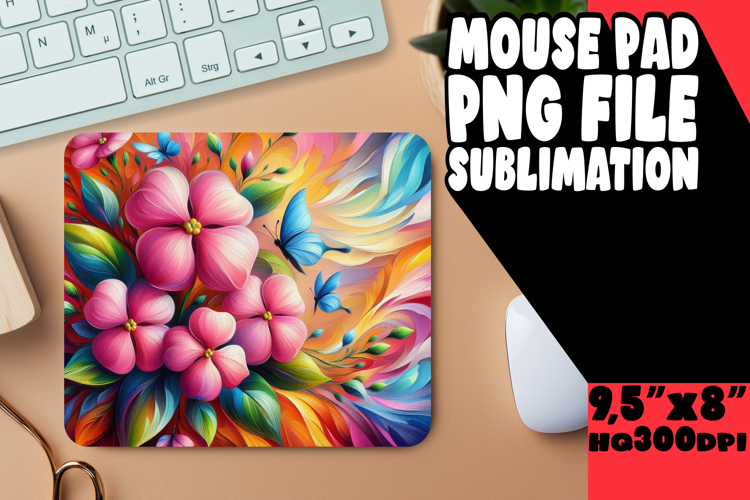 JOYFUL mouse MAT Playful Art, Flowers