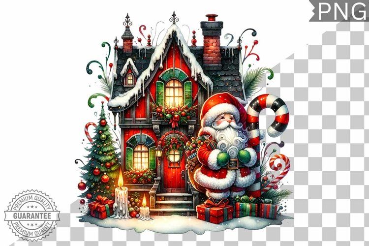 Christmas Santa Sublimation - Clipart PNG Design example image 1