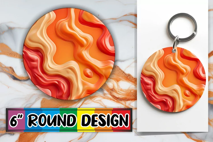 AElegant Abstract Inflated Puff Sublimation Art