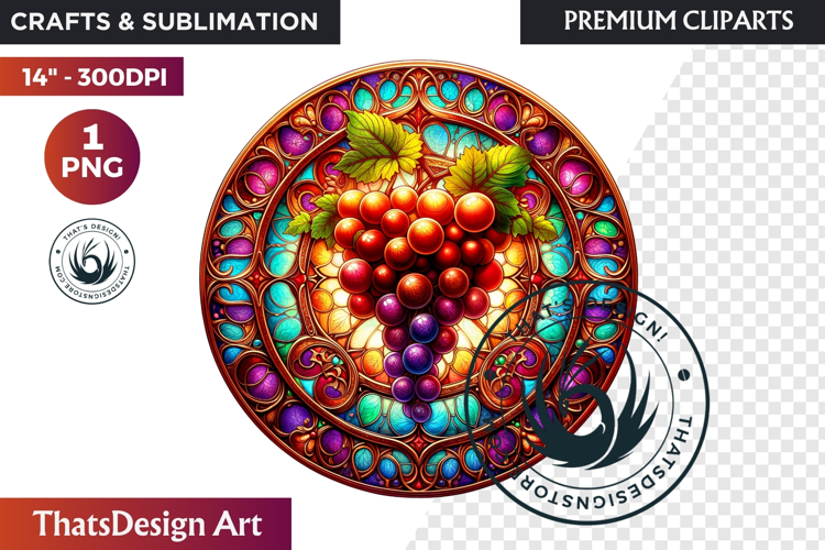 Autumn Stained Glass PNG, Fall Thanksgiving Pumpkin clipart