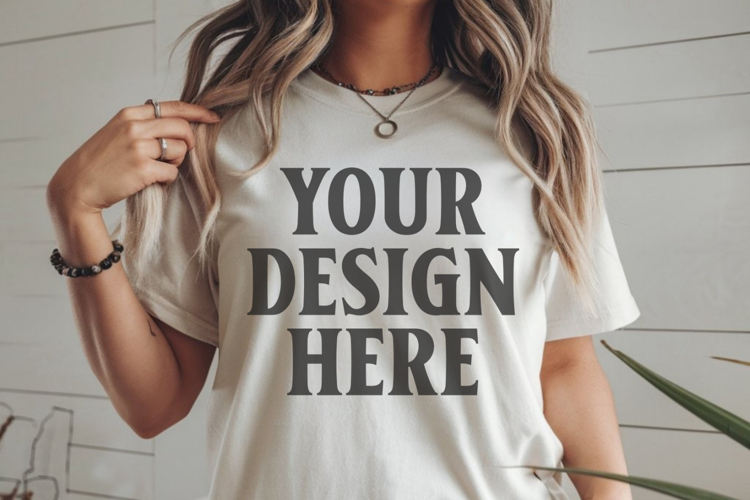 White Tshirt Mockup Image 22