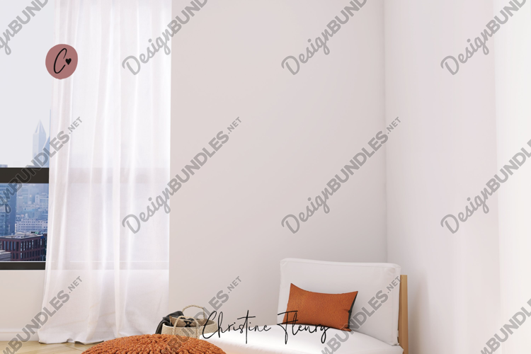Modern Boho Interior Stock Photo