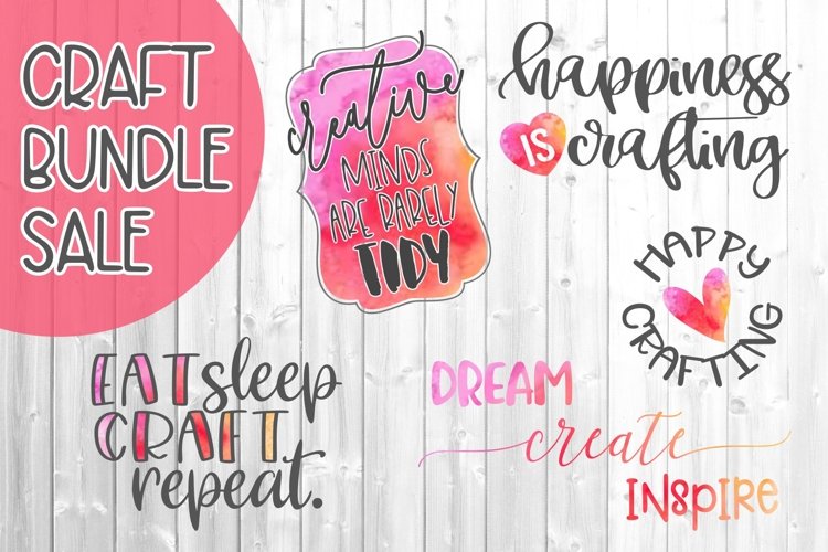 Crafting Quote Bundle SVG DXF PNG example image 1