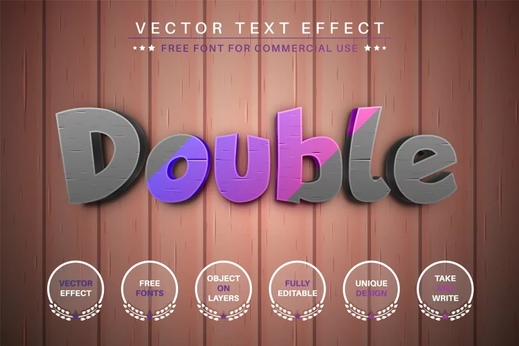 Super Double - Editable Text Effect, Font Style