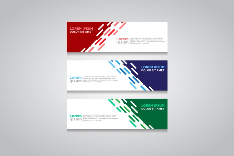 Vector abstract design web banner template