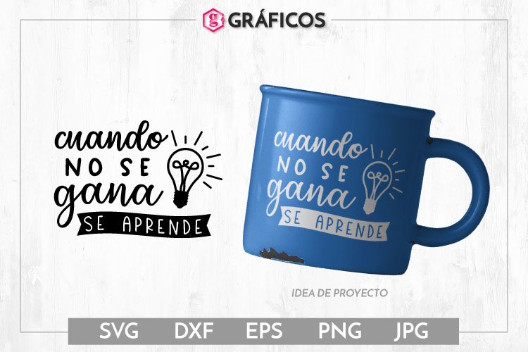 Cuando no se gana se aprende SVG - Frases motivadoras example image 1
