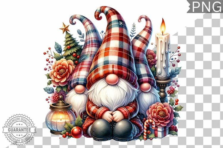 Christmas Gnome Sublimation - Clipart PNG Design