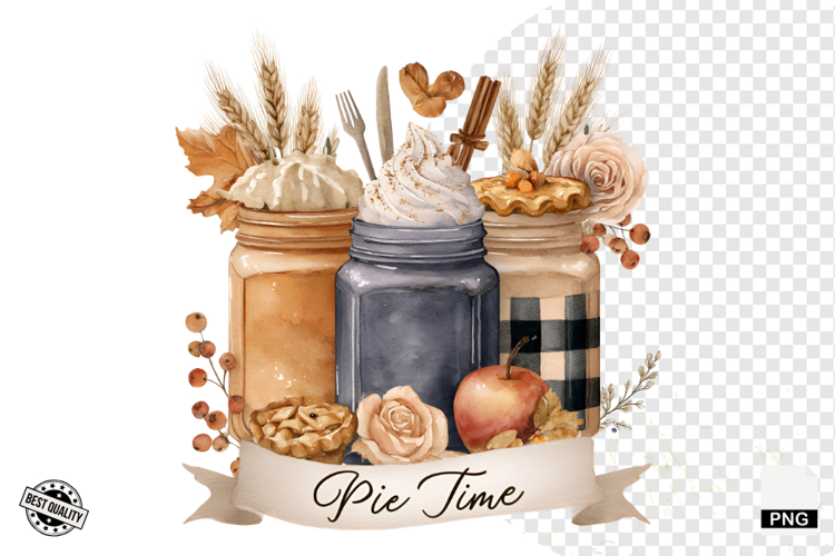 Fall Masons Jars Clipart