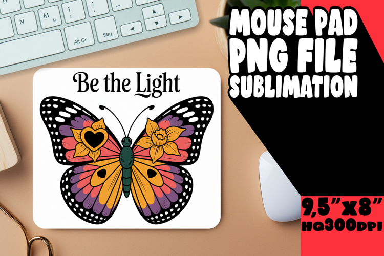 JOYFUL mouse MAT Playful Art, Butterfly