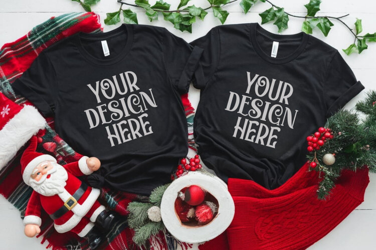 Christmas Family Matching Group T-Shirt Mockup example image 1