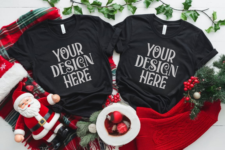 Christmas Family Matching Group T-Shirt Mockup