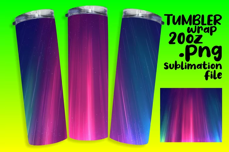 Gradient Design Tumbler Wrap for Sublimation Art 20oz