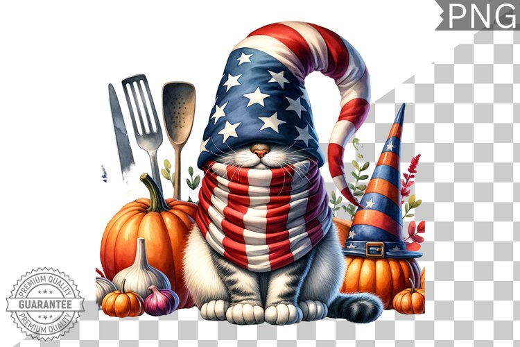 4th of July kitchen Cat Sublimation - 4th of July Cat