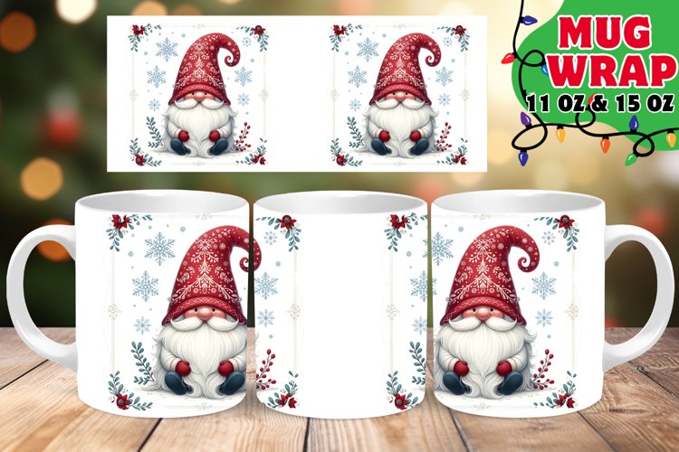 Christmas Gnome Fantasy 11oz 15oz Mug Wrap