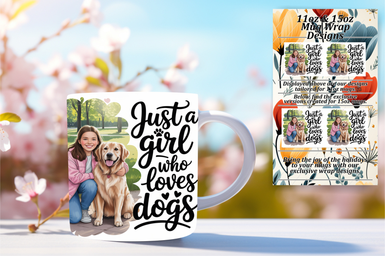 Vivid 11oz Mug Wrap Png Artwork , Just A Girl