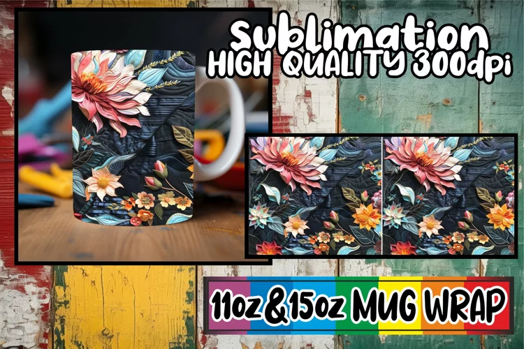 Springtime Abstract Euphoria Mug Wrap 11oz/15oz