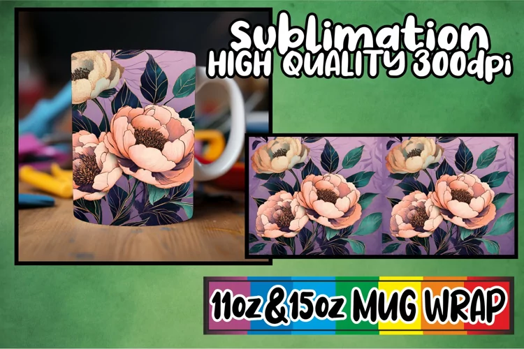 Fresh beginnings 11oz 15oz mug wrap, Flower